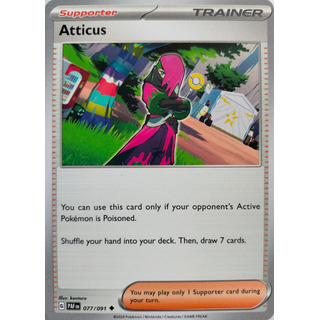 Pokémon Tcg Atticus 077/091 Trainer (paldean Fates) Pokémon Tcg Atticus 077/091 Trainer (paldean Fates)
