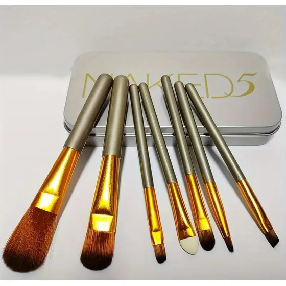 Set De 12 Brochas Estuche De Lata Naked3 Y Mac