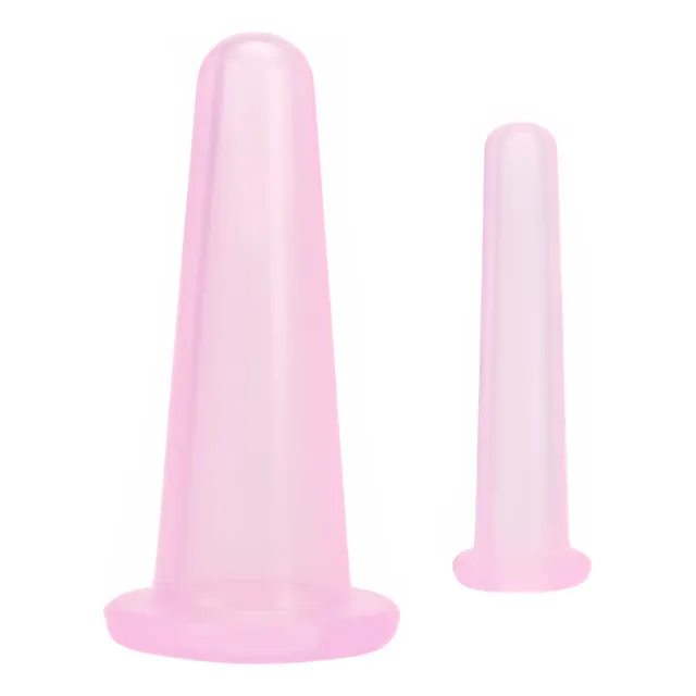 Ventosas Chinas Faciales De Silicona X 2 (1 Chica,  1 Grande