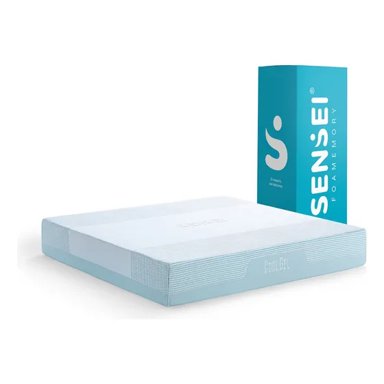 Colchón Queen Size Sensei | Memory Foam | Funda Removible | Cool Gel
