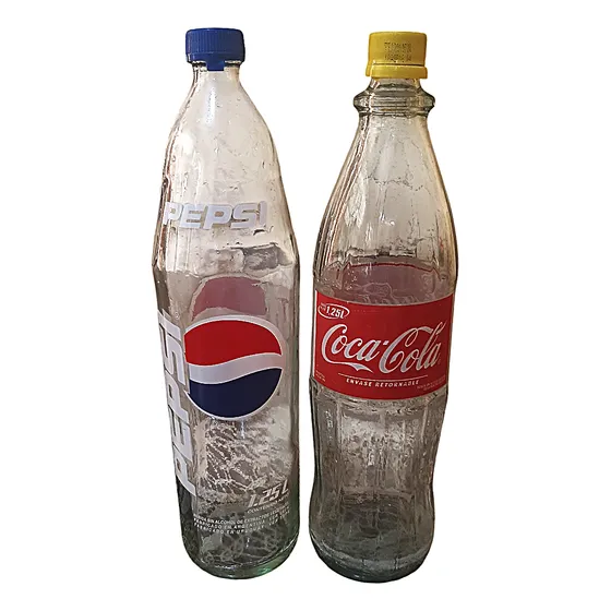 Botella Coca Cola Y  2 De Pepsi Retornable 1.25 Lts. Vidrio