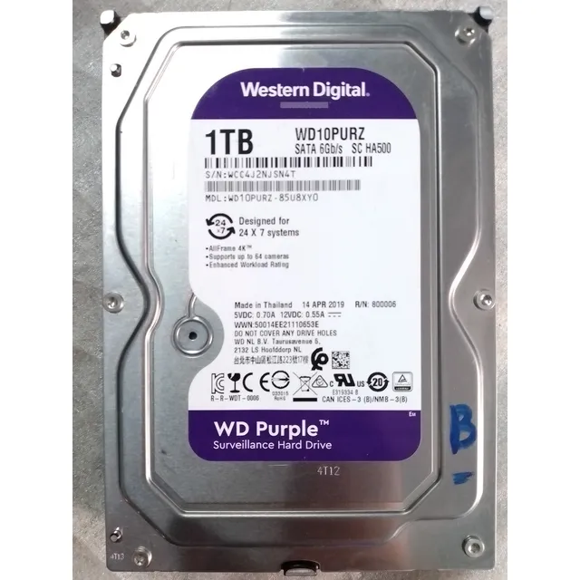 Disco Duro 1 Tera Wd10purz Wester D. 3.5¨ Pc - 2tb/1tb/500gb