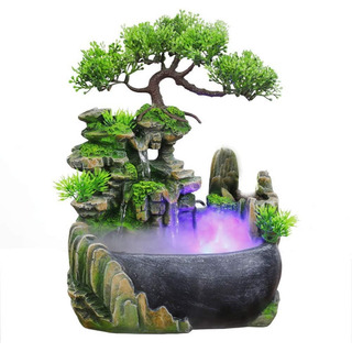 Fuente De Escritorio Iluminada En Cascada Para Relajación Fuente De Escritorio Iluminada En Cascada Para Relajación