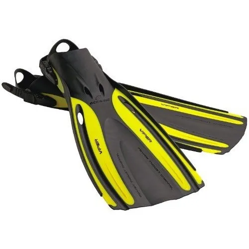 Nueva Oceanic Viper Open Heel Aleta Buceo Color Amarillo