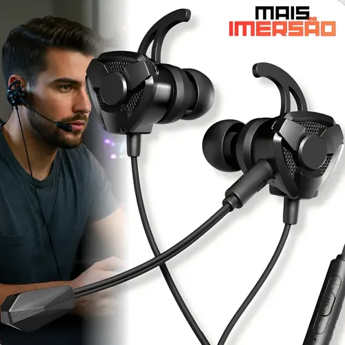 Fones De Ouvido Attack Shark L80 Gamer Com Microfone Removív Preto