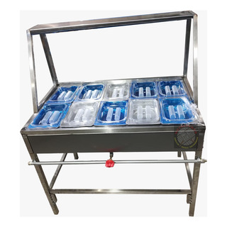Bufetera En Acero Con 10 Insertos De 2 Kg Y Antiestornudo Bufetera En Acero Con 10 Insertos De 2 Kg Y Antiestornudo