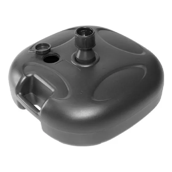 Base Plástica Rellenable Agua, Arena O Piedra. Para Quitasol Negro