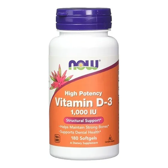 Vitamina D-3 1000iu, 180soft, Vitamina D3 Now