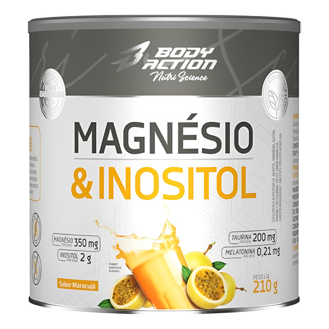 Magnésio Inositol 210g Body Action - Relaxamento Zero Açúcar Magnésio Inositol 210g Body Action - Relaxamento Zero Açúcar