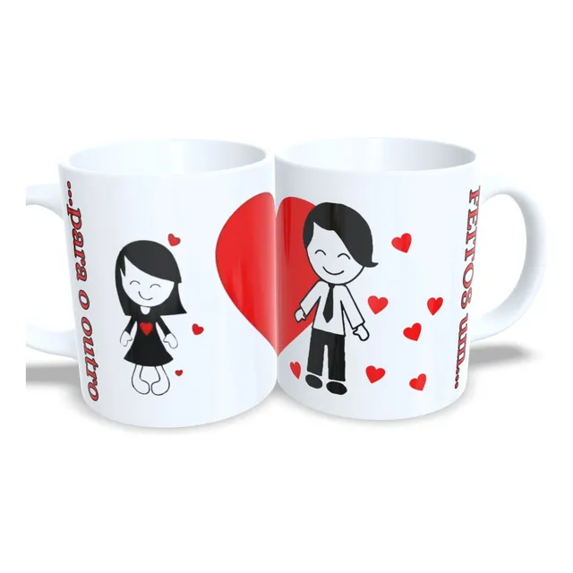 Kit 2 Canecas Romanticas Presente Dia Dos Namorados Casal