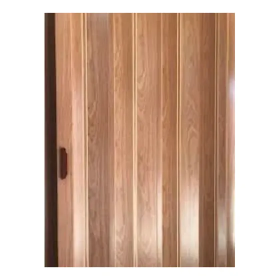 Puerta Plegable Maderada Nogal C/barniz 90cm P G
