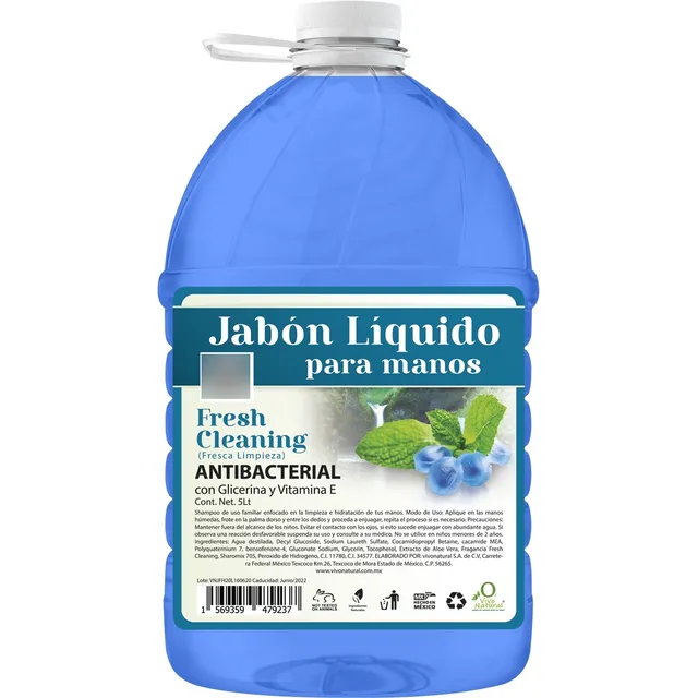 Jabón Líquido Para Manos Clean Fresh 5 Litros Vivonatural
