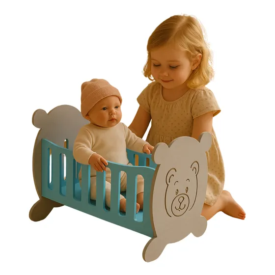 Berço De Bebe Reborn Brinquedo Para Criança Bonecas Diversão