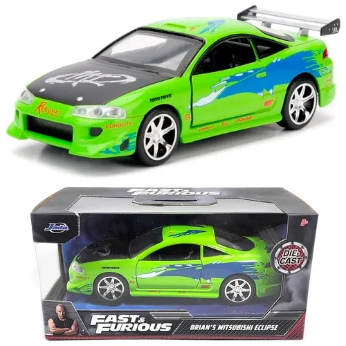 Mitsubishi Eclipse Brian's Escala 1/32 Rapido Y Furioso Verd