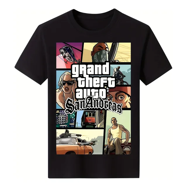 Gta San Andreas Camiseta De Algodón Con Estampado Gráfico