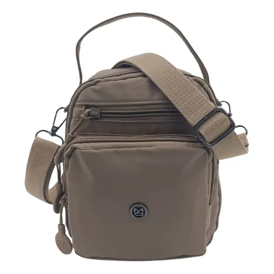 Bolsa Feminina Pequena Nylon Alça De Mão E Transversal