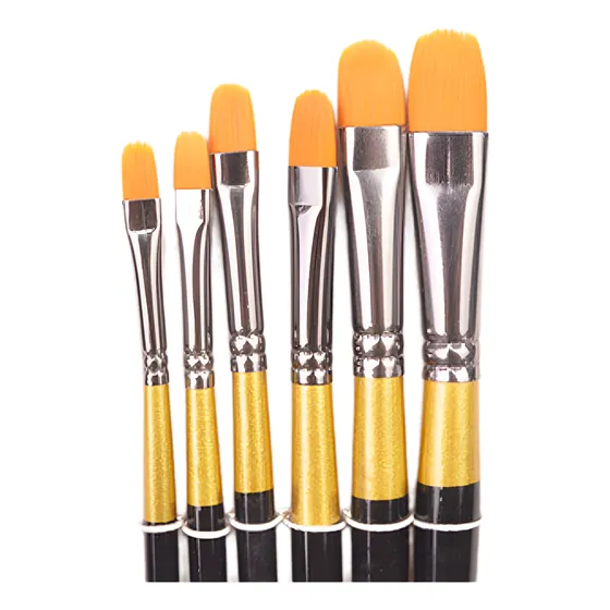 Set Pinceles Lengua De Gato Sinteticos X6u Bolong