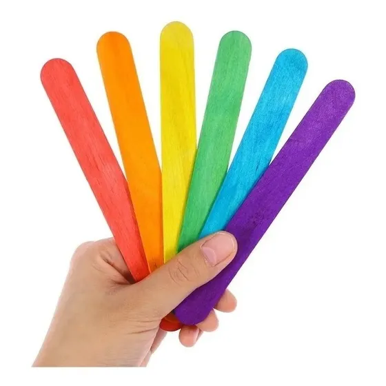 Palito De Picole Colorido Sorvete Artesanato Kit 1000un