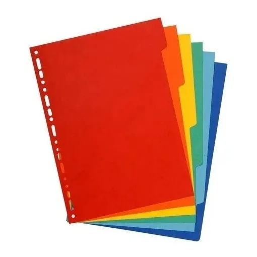 Separador Oficio Plástico Para Folder 10 Paquete X5 Unidades