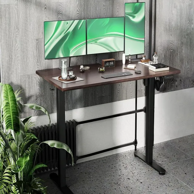 Escritorio Elevable Ajustable Altura Para Computadora Madera