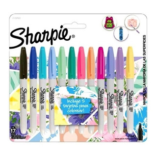 Marcadores Permanentes Sharpie Trazo Fino 12 Colores Marcadores Permanentes Sharpie Trazo Fino 12 Colores