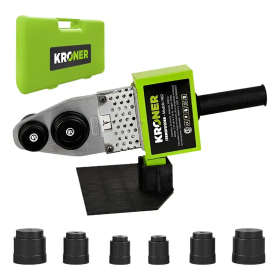 Termofusora 1000 Watts Agua y Gas Premium ( Maletin + 6 Boquillas ) - Kroner