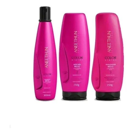 Aneethun Kit Color System 3 Itens  Brilho E Proteção + Brind