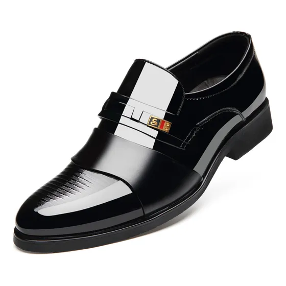 Zapatos De Vestir Para Caballero Negro Marrón Moda Negocios 