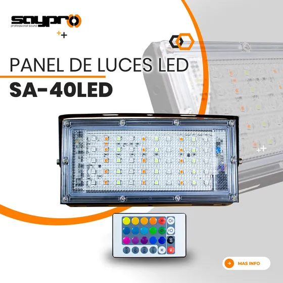 Luz Led 50w Panel Rgb + Control Remoto Saypro Sa-40led