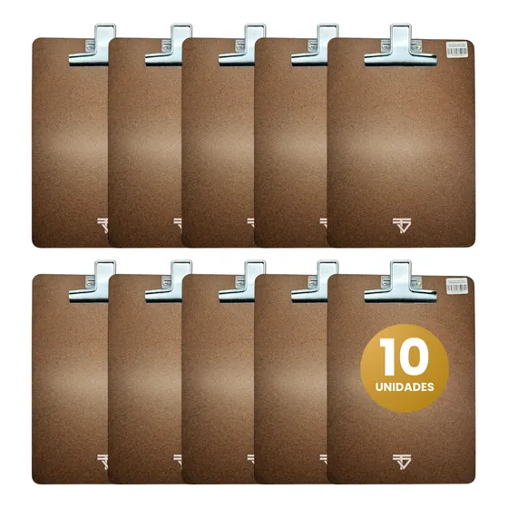 Prancheta Oficio Em Mdf Kit Combo 10 Unidades Tamanho A4
