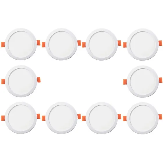Lampara Led 8w Spot Ajustable Caja O Bote Luz Blanca 10 Pzs