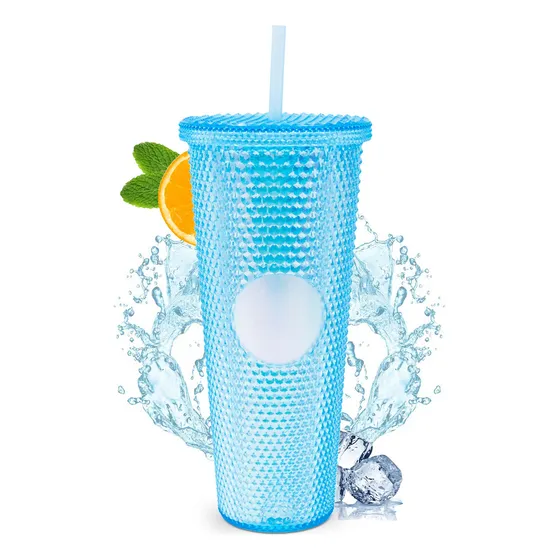 Botella Vaso Termo Térmico Tornasol Multifuncional 700ml Color Azul