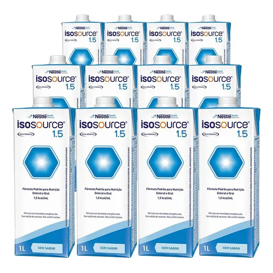 Isosource 1.5 1000ml Nestle C/12 Unidades Sabor Baunilha