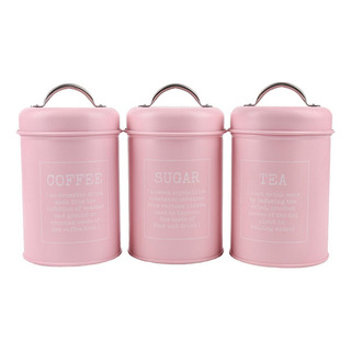3 Uds Botes De Metal Latas Cocina Grano Té Café Azúcar 3 Uds Botes De Metal Latas Cocina Grano Té Café Azúcar
