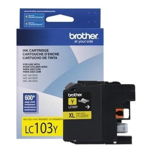 Tinta Brother Amarillo Para Mfcj440dw 600 Páginas / Lc103y