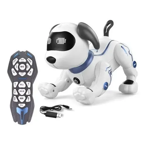 Robot Warrior robit Control Remoto Perro Biónico Juguete Dog Inteligente Color Blanco