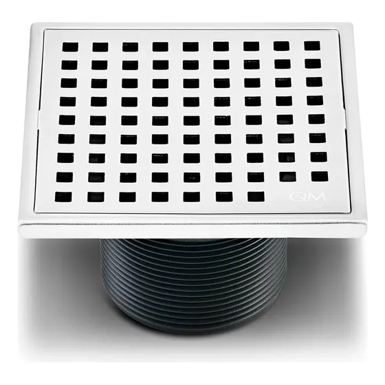 Qm Centro Piso Desague Baño 10*10 Pulido Perforado
