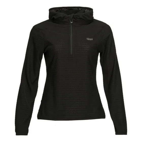 Poleron Lippi Mujer Jacaranda Con Gorro Nano-f 14 Zip Hoody Negro