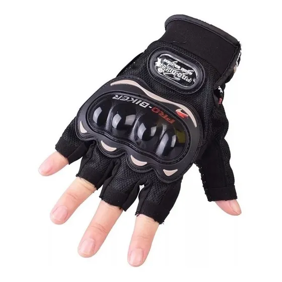 Guantes Pro Biker Medio Dedo Con Protecciones Solo Fas Bikes