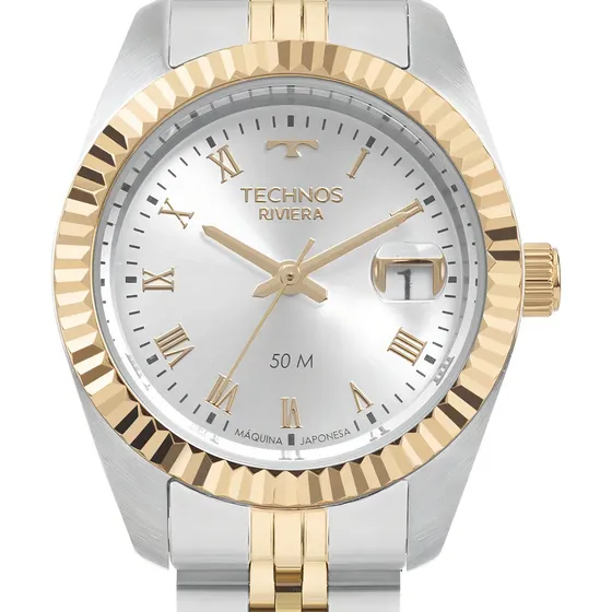 Relógio Technos 2015CEP1K Feminino Riviera Bicolor Prata E Dourado Cor da correia Dourado e Prata