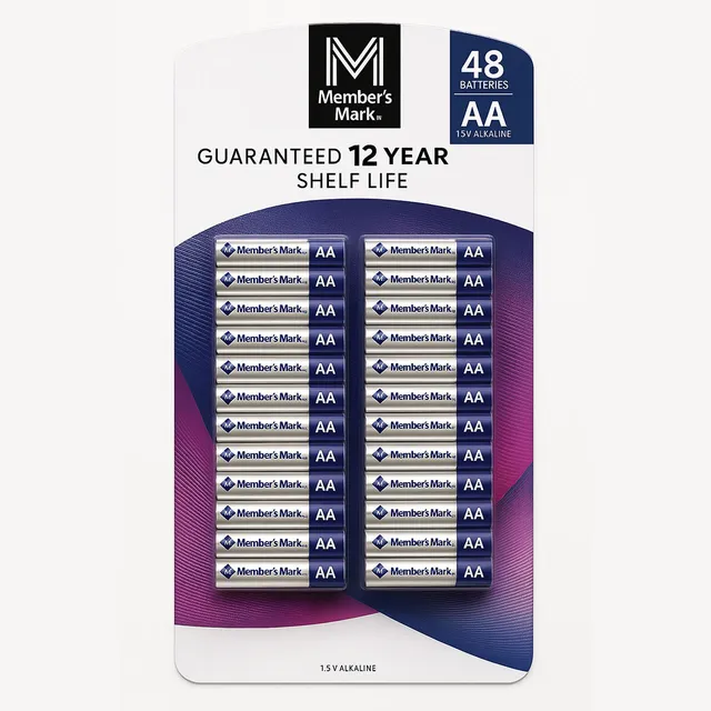Baterías Alcalinas Aa Members Mark, Paquete Con 48 Piezas