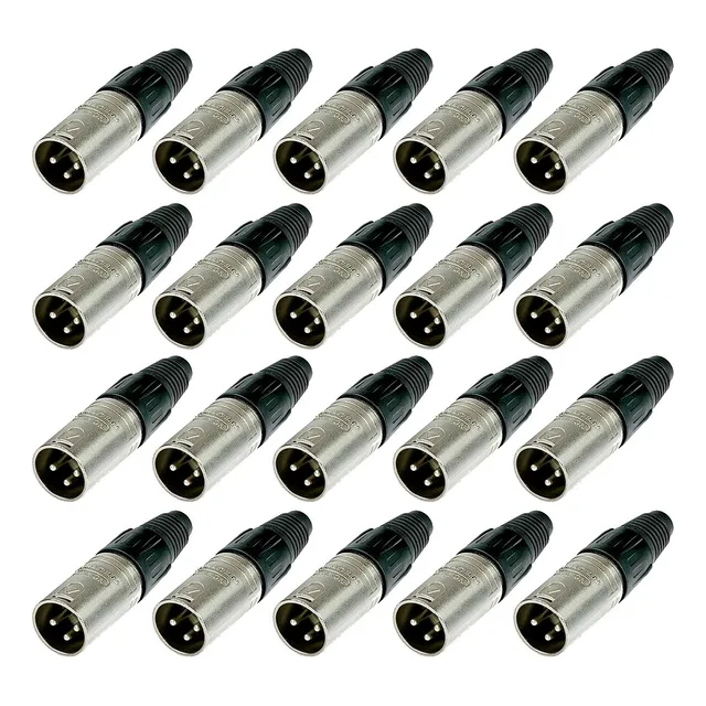 Neutrik Pack 20 Fichas 10 Xlr Macho 3 Pin Nc3mx Y 10 Nc3fx
