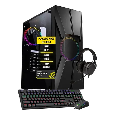 Pc Gamer I5 Ssd 480gb Gtx 1050ti Memória 8gb 8 Gb