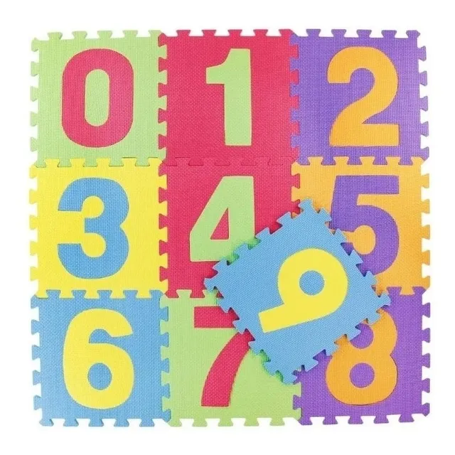 Piso Goma Eva Alfombra Encastrable Bebe Antigolpes Numeros