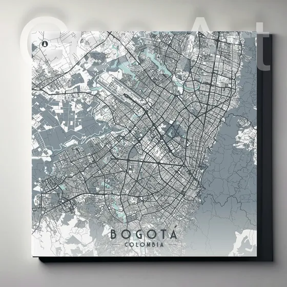 Cuadro Bogota 70x70cm Impreso En Lienzo Con Bastidor