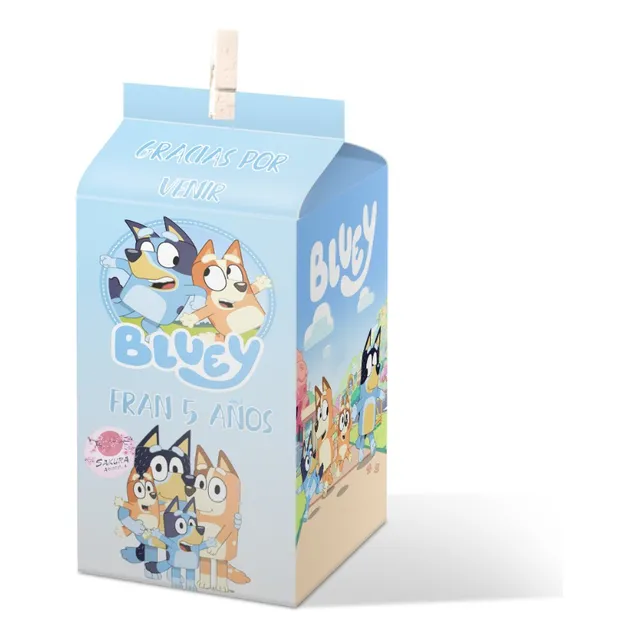 Bluey Cajas Souvenirs 20x9cm X10 Personalizadas