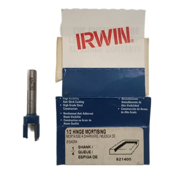 Fresa Mecha Para Madera 1/2 Muesca Para Bisagra Irwin 521400