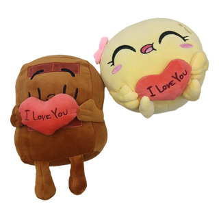 Peluche De Chocolate Y Panqueques, Love Plush De 7 Pulgadas Peluche De Chocolate Y Panqueques, Love Plush De 7 Pulgadas