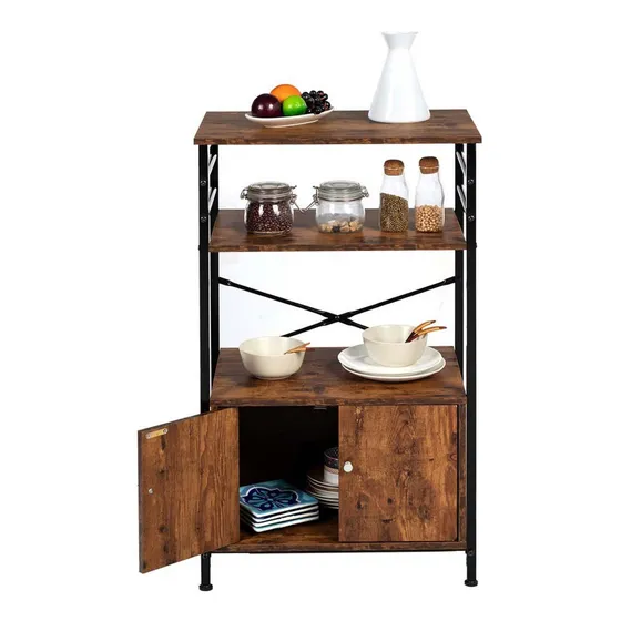 Mueble Organizador Porta Horno Microondas Cocina Color Marrón