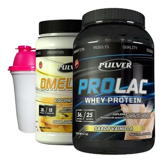 Alimentación Saludable Prolac Whey 1 Kilo + Omelette Proteíco Pulver + Vaso Divinizan + Dieta De Alimentos Sabor Vainilla